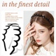 M2KA high-ceiling female high-end fashion face mask Western style amber hairband headdress textured headband black