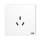 ABB switch socket panel Yingzhi series white frameless 86 household power supply 16A three-hole socket
