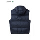 Crocodile (LACOSTE) Men's 25 Autumn New Duck Down Zip Hooded Vest Jacket BH2895 031_Black S 48__M