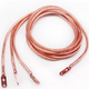 OEMG ground wire grounding pin charging pile grounding wire soft copper wire lightning protection charging pile grounding wire transparent soft plastic copper high and low voltage household charging pile ground wire 6 square meters 5 meters made of single hole copper nose + T-shaped grounding pin