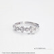 Lao Fengxiang pt50 platinum small lucky imitation diamond four-leaf clover women's ring as a birthday gift for girlfriend and wife platinum about 3.19g