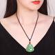 Red crisp hand Hetian jade pendant Buddha female model ice bottom clear water Buddha jade pendant necklace thick 25mm