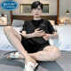 Palando Pajamas para hombres para hombres pantalones cortos de manga corta de algodón de verano para hombres para ropa casera para niños para mediana edad de verano y los jóvenes pueden usar traje 9928 [h shorts de manga corta de la serie H para hombres traje] XL [recomendado 125-140Jin [Jin equivale a 0.5 kg]]]