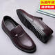 Red Dragonfly [Empfohlen von der zentralen Mutter] Herren-Lederschuhe mittleren Alters und älteren Männerschuhe Vaters Schuhe Casual Business Echtes Lederschuhe Schwarz plus Fleece Model_7029 Modell 37