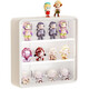 Wall-mounted doll blind box storage display stand magnetic bubble mart figure display cabinet dust-proof doll blind box storage box large white _ foldable (no punching wall hanging, comes with traceless stickers)