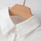 Late White New Product 2025 Autumn Style Workplace Commuting Shirt Casual Lapel Solid Color Shirt Women White S