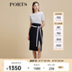 Ports Baozi Mall Même style que le début du printemps nouveau style 'Irrégulet Striped Tritt Top' LD8K724PZE015 Milky White Mydled Couleur L