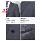 Playboy high quality wool striped suit suit men's high-end light business two-piece suit formal dress gray 5027 M 170