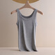 Yalu brand threaded cotton suspender vest for women wearing slim fit and slim large size suspender inner top shirt base vest for women 1478# coffee L [110-130Jin [Jin equals 0.5 kg]]