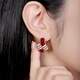 Tingliang ruby earrings 18K gold diamond inlaid with snake design natural ruby earrings 5.6 carats luxury style in stock