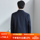
Hongdu wool with mulberry silk jacket men's lapel zipper style for work formal wear for meeting business jacket middle-aged men's jacket Navy blue 90 wool 10 silk JT6218-1 2XL (185/100A)