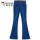 Pantalones de la bandera de la moda de la bandera de carpintero Pantalones de mezclilla para mujeres Pantalones de madera de mezclilla Primavera y otoño 2025 Temporada NUEVA FIT SLIM SLIM E CORRAL Pantalones largos 829-Blue 26