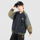 Duojia Boys Casual Jacket 2025 Spring and Autumn American Retro Baseball Uniform Top Children's Trendy Contrast Color Work Jacket