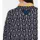 PRADA Luxury Women's Jacquard Wool Knitted Cardigan blue 20 | 48 IT