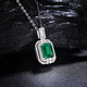 HEEKAIYI Emerald Necklace for Women 18k Gold Diamond Pendant Chinese Valentine's Day Birthday Gift for Wife and Girlfriend Selected 1 Carat/Emerald/Certificate Guaranteed