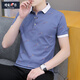 Zengzhi 2025 NUEVA SUMER SUMMERA Camiseta de manga corta Camiseta de moda de moda casual Polo de collar masculina Hielo de miel de manteos QY679 L