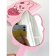 Korean cute pink small mirror hand-held mirror Bingtang series portable mirror peripera hand-held mirror is not a flat mirror and is a bit magnified