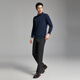 Youngor long-sleeved POLO shirt men's wool blended fabric men's POLO shirt soft and comfortable 2025 new style Navy VLYM519960FCA L (recommended 135-150Jin Jin equals 0.5 kg)
