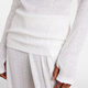 Norma Kamali Rippengestricker Rollkragenpullover P01063800 Weiß XXS CN 155/80