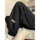 S.Sofea Herbst Oversize American Swatpants Lose Lose großer Bindungssporthosen K1049-Black+K1049-Grau M Empfohlen 90-115jin [Jin gleich 0,5 kg] kann 95-115jin tragen [Jin gleich 0,5 kg]
