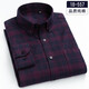Primavera nueva camisa a cuadros puro a cuadros de algodón de manga larga para hombres suéter de papá de mediana edad camisa espesa de algodón 18-673 S 38