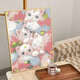 Drei-April-Tiger Süßkatze Digitales Ölmalerei DIY Füllung färbliche handgemelte Heilungscartoon Acrylöl Farbe QX12354 30*40 cm dicke Innenrahmen