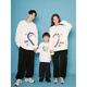 Ultraman brand parent-child suits, family of four autumn suits, 2025 spring and autumn style family sweatshirts, trendy mother and daughter jackets, high-end sense, hot-selling round collar-black-plus 130 cm