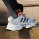 adidas轻松鞋 MEGASTRIDE超轻缓震回弹厚底增高老爹鞋阿迪达斯   晶白/灰色/深灰   41