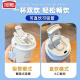 膳魔师（THERMOS）可爱幽灵保温杯高颜值学生不锈钢便携新款双饮咖啡男女吸管水杯子 BXAB13792幽灵黑+配挂绳 陶瓷内胆