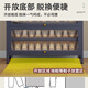 钢制鞋柜入户玄关落地多层收纳柜防尘阳光板翻门大容量储物柜鞋架 灰色10层-高1695宽900mm-圆弧门