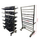 Maixin hanging basket cart pcb turnover cart smt turnover rack material can be customized stainless steel 8 hanging disassembly frame + 8 hanging blue