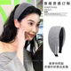 Evita Peroni Yi Mengling same style gray wide-brimmed headband for women 2025 new style high skull knitted headband headband hair accessories dark gray width 5.5cm