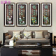 Neue chinesische Stil Wohnzimmer Dekoration Malerei Sofa Hintergrund Wand Pflaumen Orchidee Bambus Chrysanthemen Wandraum Teerraum Pendell