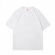 Ziweiqi trendy loose Japanese Hong Kong style short-sleeved trendy cotton heavy shirt American high street men's handsome summer suit retro white cotton high-quality short-sleeved--1365 S [Suggested 90-115Jin [Jin equals 0.5 kg]]