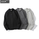 Jeep Spirit Pure Cotton Henry воротник толстовки мужская весна и осень тонкая рубашка Henry Модная толстовка Американская ретро повседневная базовая рубашка по древесным углу серой (толстовка Генри-воротника) M 110-120JIN [Джин равняется 0,5 кг]