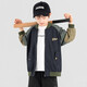 Duojia Boys Casual Jacket 2025 Spring and Autumn American Retro Baseball Uniform Top Children's Trendy Contrast Color Work Jacket