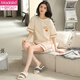 MODAL 2025 Nouveau pyjamas pour femmes, shorts en coton pur d'été, style printemps et automne, style d'été et d'été, peut être porté à l'extérieur de la maison de vêtements à la maison zh-9885 # shorts M (80-100jin [Jin est égal à 0,5 kg]))