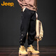 Jeep (JEEP) overalls men's casual pants autumn trend loose leggings long pants men Khaki XL