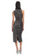 Donna Morgan Women's Asymmetrical Bodycon Cutout Velvet Sequin Cocktail Dress, Black/Silver Black/Silver 14