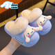 Sanrio winter children's cotton slippers for boys and girls, warm plus velvet EVA anti-slip Kuromi children's baby cotton slippers, upgraded version of environmentally friendly material purple Kuromi (heel included) 12 size 38/39 (suitable for 37/38 feet)