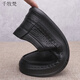 
Qianmufan leather shoes men's genuine leather casual round toe thick sole hollow men's shoes punched holes and holes leather sandals men's summer black lace-up (3892) 38