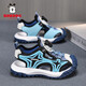 Jungen Zehen Sandalen Sommer 2025 Neue Kinder Beachschuhe mittelgroße Kinder Anti-Schlupf-Weiche Sohle Jungen Sports Sandalen TBDK983 Blau 39 Schuhlänge 24,5 cm