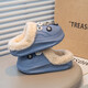 Children's cotton shoes for girls in autumn and winter indoor home warm waterproof anti-slip removable parent-child cotton slippers for boys winter royal blue 34.5 (suitable for feet 34-35)