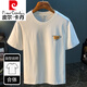 Pierre Cardin White T-shirt masculin Nouveau t-shirt imprimé de tendance haut de gamme American Light Luxury Xinjiang Cotton Coton Coton Coton Colt à manches courtes Venture blanche [HJ9906-1 Sans manches] M adapté à 90-108Jin [Jin est égal à 0,5 kg]