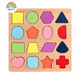 Rainbow House Rainbow House de madera Montessori SIDA DE UNA ADIDACIONES Puzzle para niños Juguetes de construcción Bloques de construcción Asamblea de 3-6 años Baby Ring Beads (sin paquete)