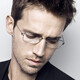 
Glasses frame pure titanium screwless ultra-light elastic glasses frame for men and women fashion glasses against blue light color change 9898 gold