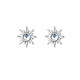 BJYLS925 sterling silver earrings men's sun unique screw design ear piercing earrings boys American ear bone earrings women S925 silver sun earrings - single