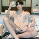 CK男士夏季冰丝睡衣短袖新款 【冰丝】S1369男 L