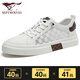 Seven Wolf Men's Shoes Summer Casual Board Shoes Мужские дышащие белые туфли для шнурки без скольжения классические ботинки Soft Sole Sole White 9855 38