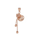 Shengbei 18K rose gold gold hollow gourd pendant k gold plain gold women's Fulu necklace pendant 18K gold 1.12g